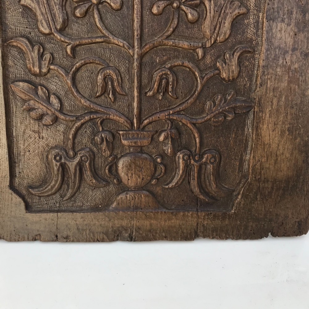 1640’s oak carved panel View VI
