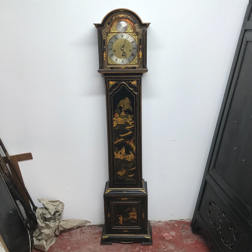 Grandmothers clock, chinoiserie paintings stunning work