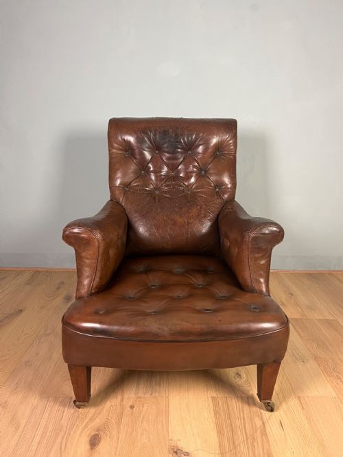 LEATHER ARMCHAIR CIRCA 1880 - ADDITIONAL PHOTO 1