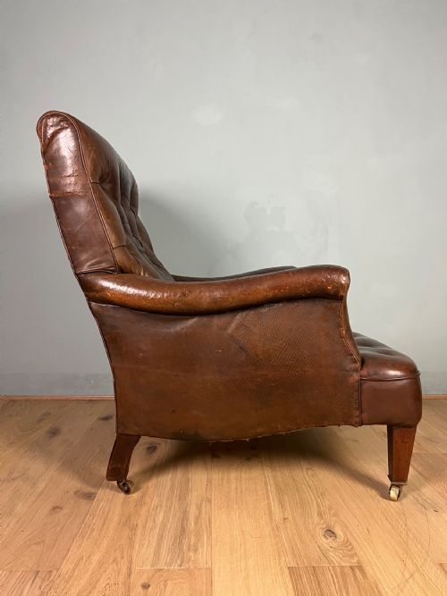 LEATHER ARMCHAIR CIRCA 1880 - ADDITIONAL PHOTO 3