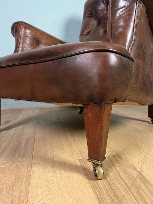 LEATHER ARMCHAIR CIRCA 1880 - ADDITIONAL PHOTO 4