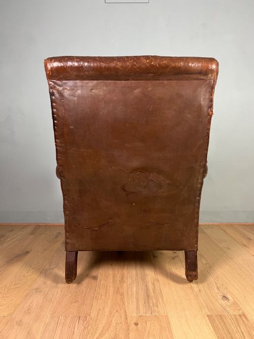 LEATHER ARMCHAIR CIRCA 1880 - ADDITIONAL PHOTO 5