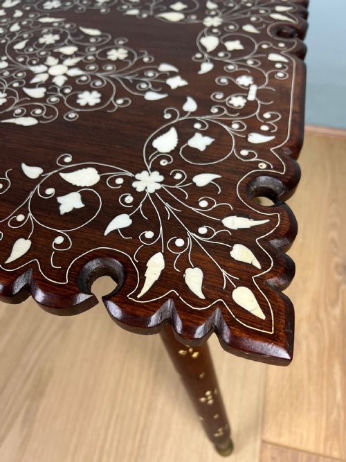 INDIAN BONE INLAID TABLE FROM HOSHIAPUR - ADDITIONAL PHOTO 3