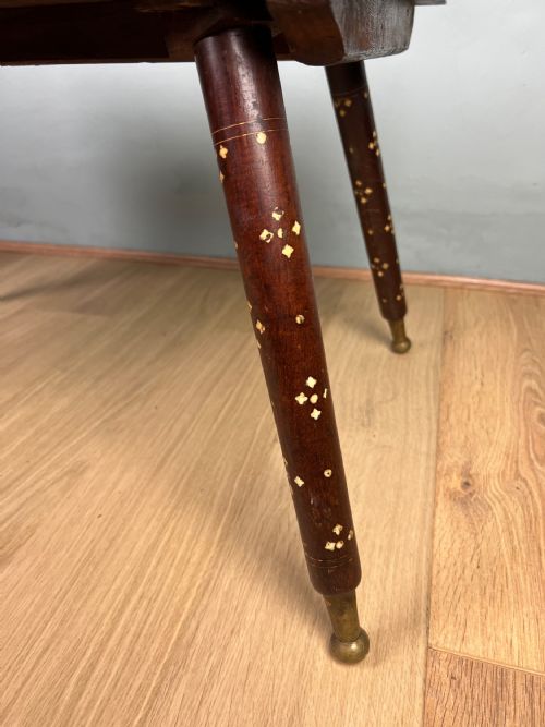 INDIAN BONE INLAID TABLE FROM HOSHIAPUR - ADDITIONAL PHOTO 5
