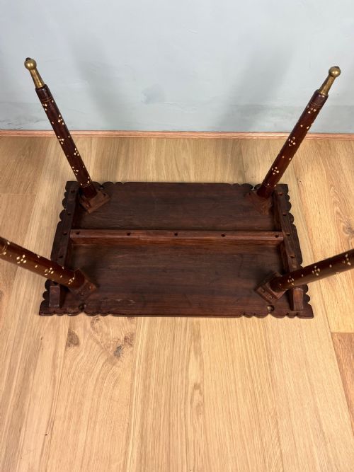 INDIAN BONE INLAID TABLE FROM HOSHIAPUR - ADDITIONAL PHOTO 6