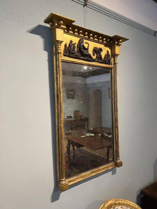 gilt pier mirror with cluster column - CATEGORY: ANTIQUE MIRRORS - DATED REGENCY