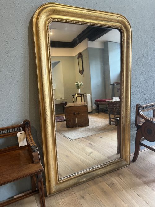louis philippe gilded mirror - CATEGORY: ANTIQUE MIRRORS - DATED 19TH CENTURY
