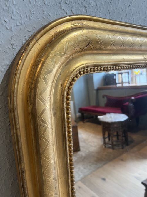 LOUIS PHILIPPE GILDED MIRROR - ADDITIONAL PHOTO 1