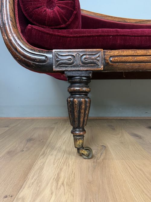 REGENCY SIMULATED ROSEWOOD CHAISELONGUE - ADDITIONAL PHOTO 3