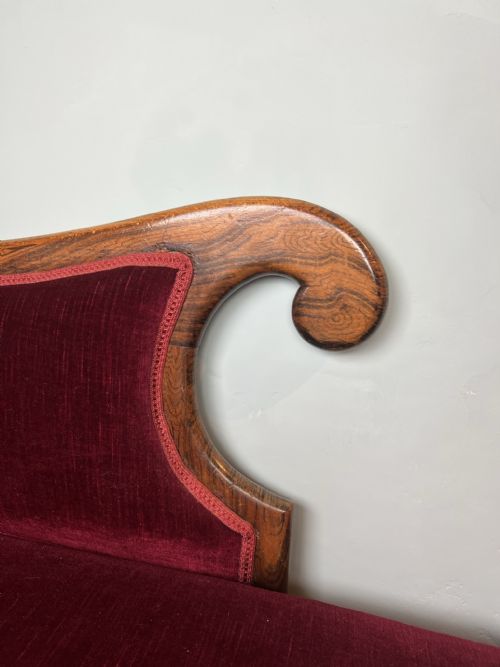 REGENCY SIMULATED ROSEWOOD CHAISELONGUE - ADDITIONAL PHOTO 4