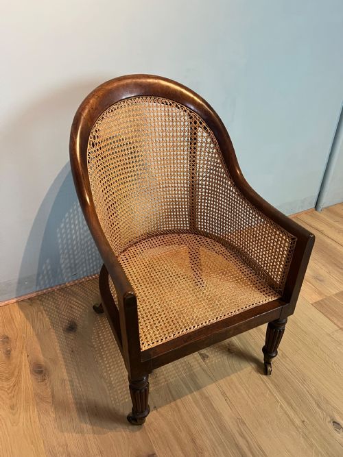 19TH CENTURY REGENCY MAHOGANY BERGERE ARMCHAIR - ADDITIONAL PHOTO 2