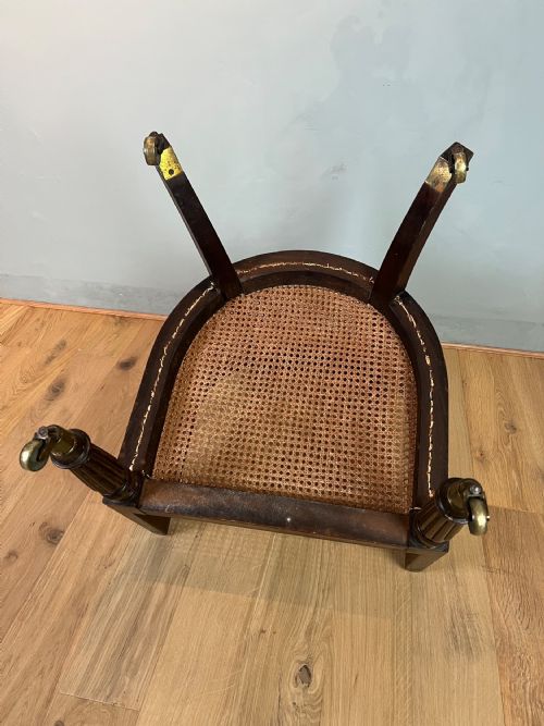 19TH CENTURY REGENCY MAHOGANY BERGERE ARMCHAIR - ADDITIONAL PHOTO 6