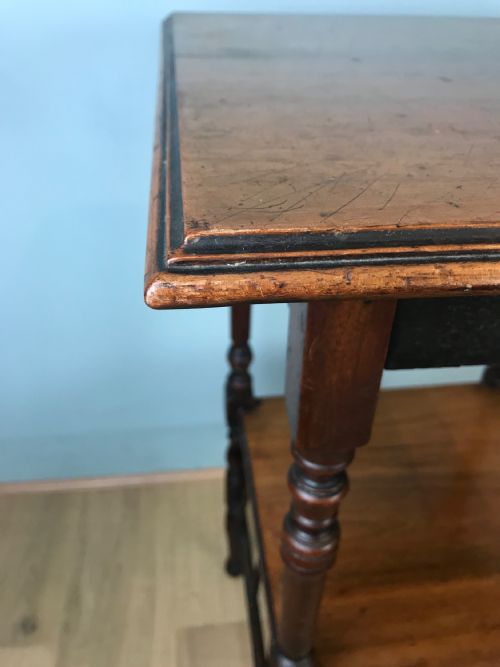 E W GODWIN STYLE WALNUT SIDE TABLE - ADDITIONAL PHOTO 3