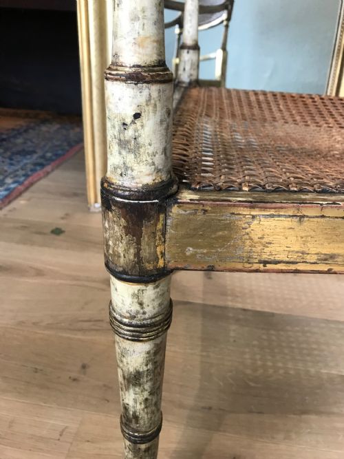 GILLOWS GEORGE 3RD PAINTED PARCEL GILT ARM CHAIR - ADDITIONAL PHOTO 6