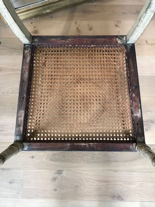 GILLOWS GEORGE 3RD PAINTED PARCEL GILT ARM CHAIR - ADDITIONAL PHOTO 10