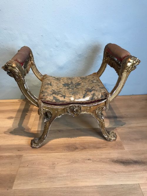GILT CURULE STOOL - ADDITIONAL PHOTO 1