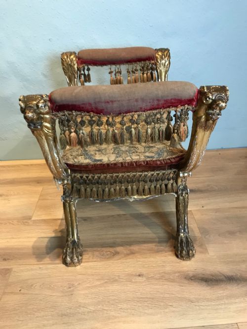 GILT CURULE STOOL - ADDITIONAL PHOTO 2