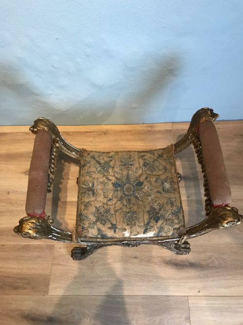GILT CURULE STOOL - ADDITIONAL PHOTO 9