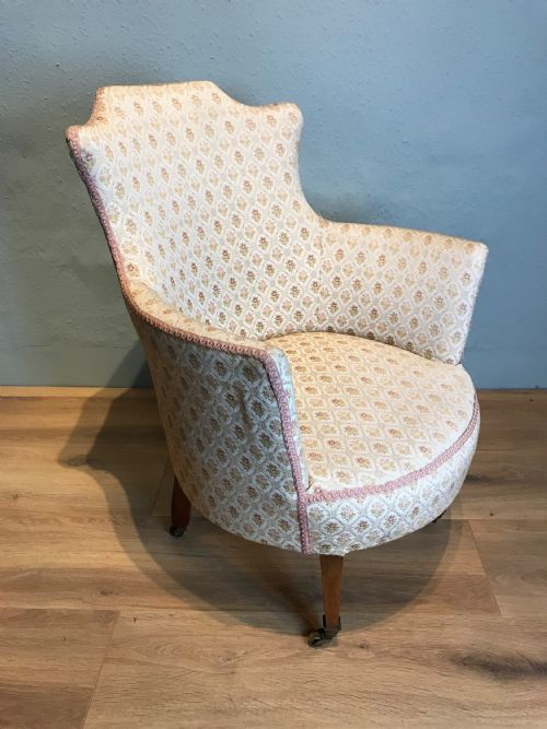 small edwardian tub arm chair - CATEGORY: ANTIQUE CHAIRS - DATED EDWARDIAN