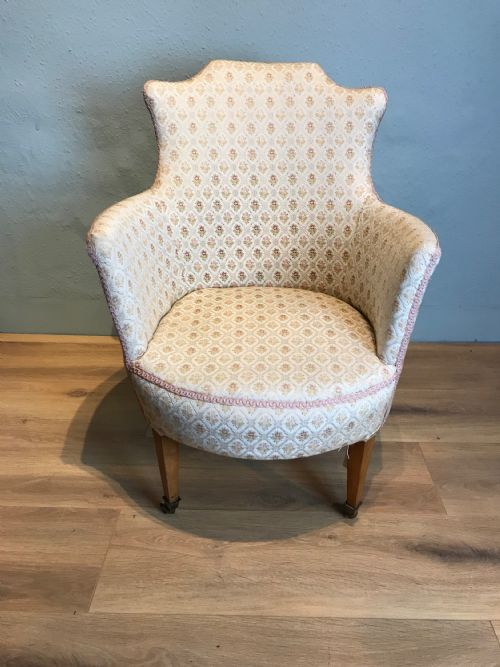 SMALL EDWARDIAN TUB ARM CHAIR - ADDITIONAL PHOTO 1