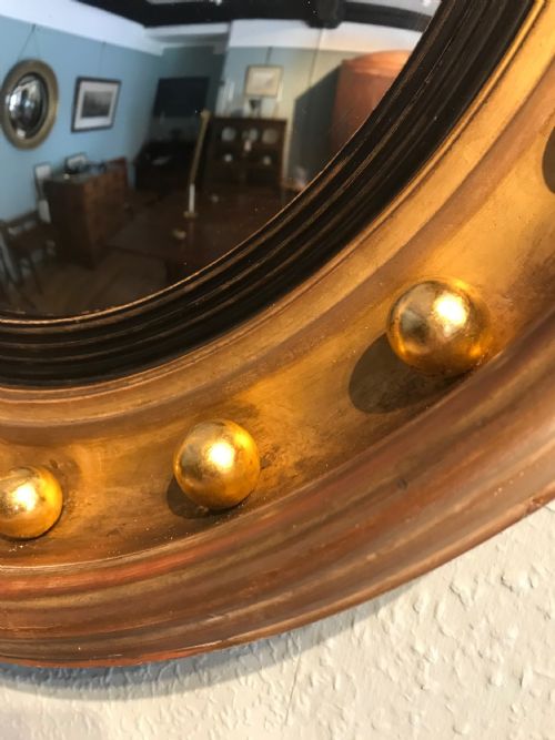 GILT CONVEX MIRROR - ADDITIONAL PHOTO 1