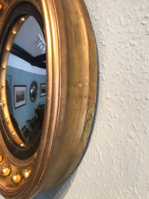 GILT CONVEX MIRROR - ADDITIONAL PHOTO 4