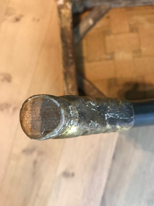 FRENCH PAINTED AND PARCEL GILT X FRAME STOOL - ADDITIONAL PHOTO 7