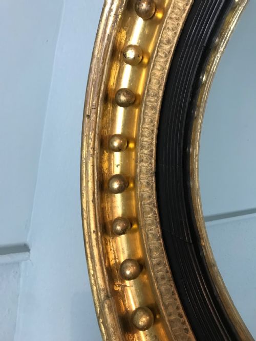 REGENCY GILT CONVEX MIRROR - ADDITIONAL PHOTO 5