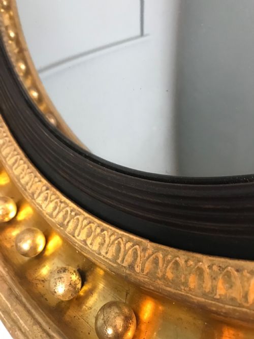 REGENCY GILT CONVEX MIRROR - ADDITIONAL PHOTO 7