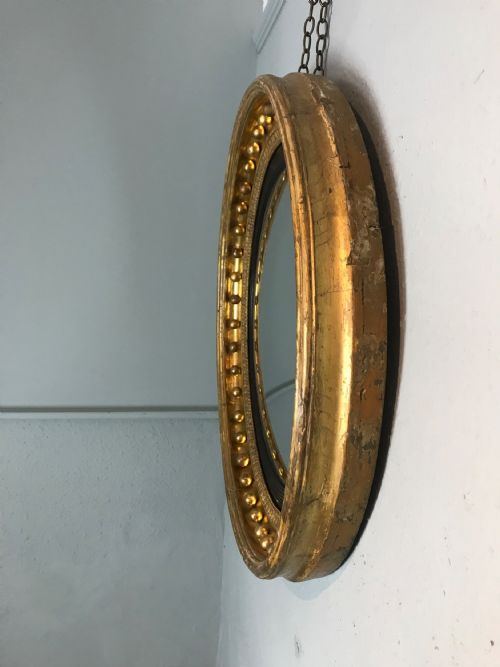REGENCY GILT CONVEX MIRROR - ADDITIONAL PHOTO 8