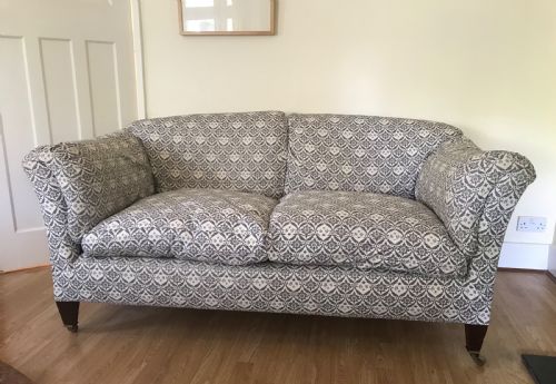 howard and sons chaplin model fully stamped sofa circa 1880 - CATEGORY: ANTIQUE SOFAS - DATED 19TH CENTURY