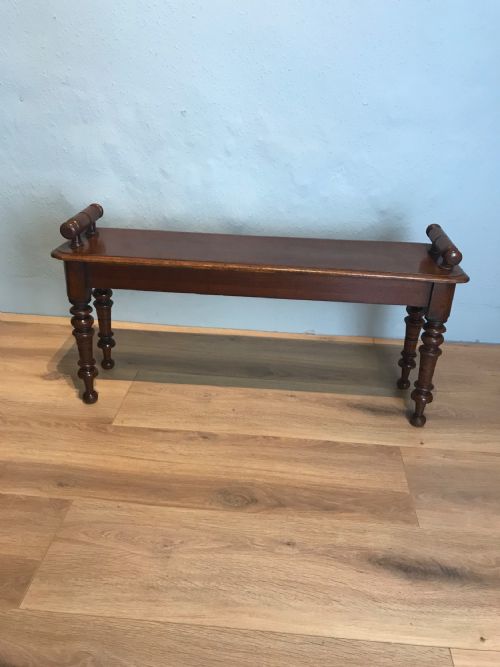 19TH CENTURY OAK HALL BENCH WINDOW SEAT - ADDITIONAL PHOTO 1
