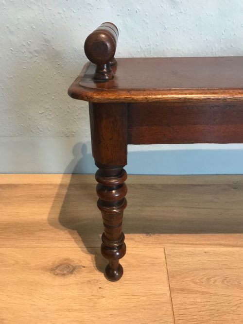 19TH CENTURY OAK HALL BENCH WINDOW SEAT - ADDITIONAL PHOTO 5