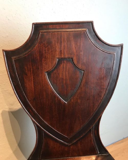 GEORGE 3RD MAHOGANY HALL CHAIR - ADDITIONAL PHOTO 5