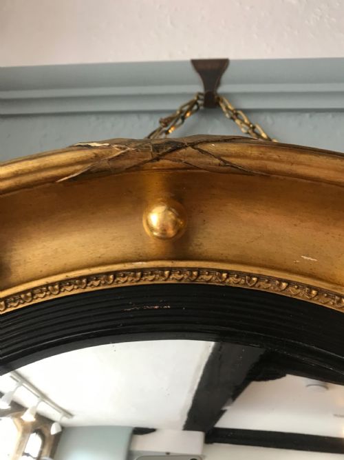 19TH CENTURY GILT CONVEX MIRROR - ADDITIONAL PHOTO 1