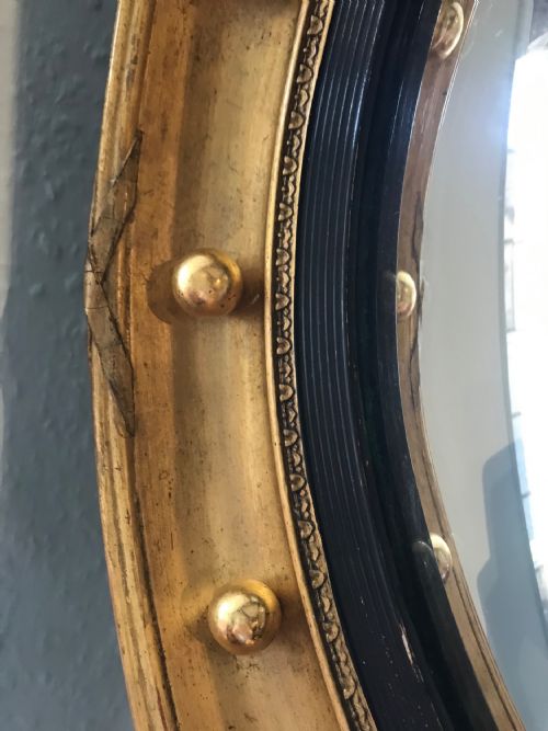 19TH CENTURY GILT CONVEX MIRROR - ADDITIONAL PHOTO 2
