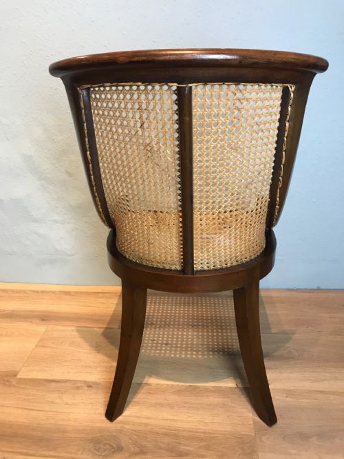 19TH CENTURY REGENCY MAHOGANY BERGERE CHAIR - ADDITIONAL PHOTO 4