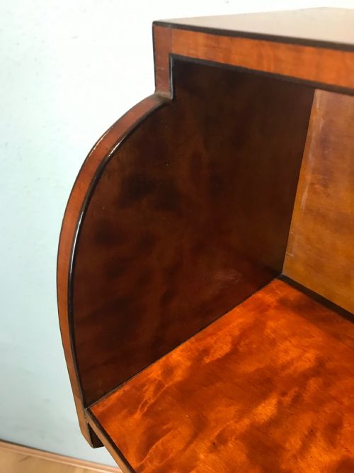 EDWARDIAN SATINWOOD WATERFALL BOOKCASE - ADDITIONAL PHOTO 5