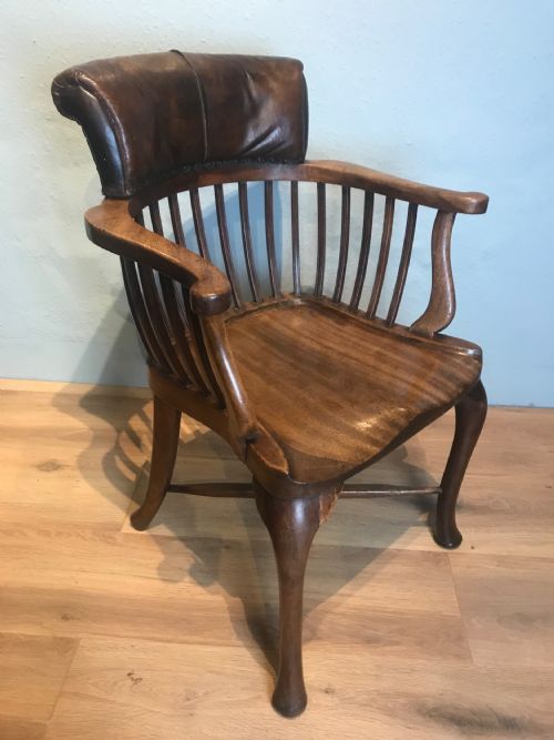 19th century captains arm chair - CATEGORY: ANTIQUE CHAIRS - DATED 19TH CENTURY