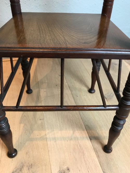 ANTIQUE 19TH CENTURY WALNUT SIDE TABLE BY E W GODWIN - ADDITIONAL PHOTO 4