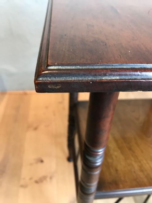 ANTIQUE 19TH CENTURY WALNUT SIDE TABLE BY E W GODWIN - ADDITIONAL PHOTO 6
