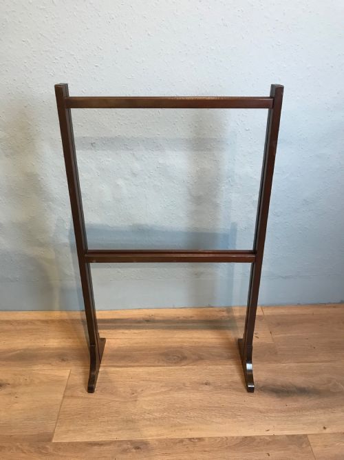 ANTIQUE MAHOGANY TOWEL RAIL - ADDITIONAL PHOTO 2
