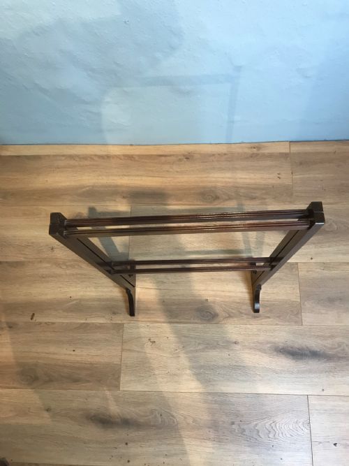 ANTIQUE MAHOGANY TOWEL RAIL - ADDITIONAL PHOTO 3