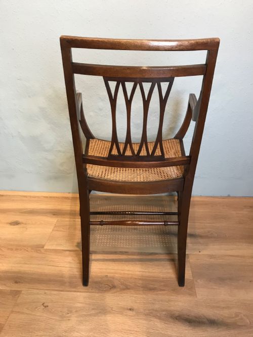 ANTIQUE CURULE STYLE OPEN ARMCHAIR - ADDITIONAL PHOTO 3