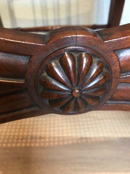ANTIQUE CURULE STYLE OPEN ARMCHAIR - ADDITIONAL PHOTO 5