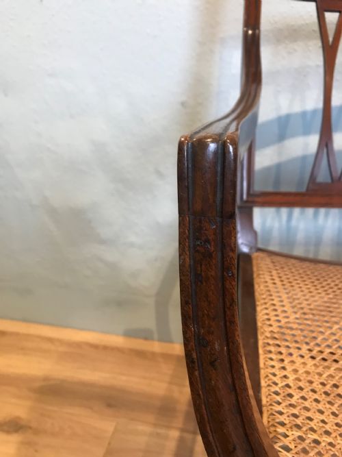 ANTIQUE CURULE STYLE OPEN ARMCHAIR - ADDITIONAL PHOTO 6