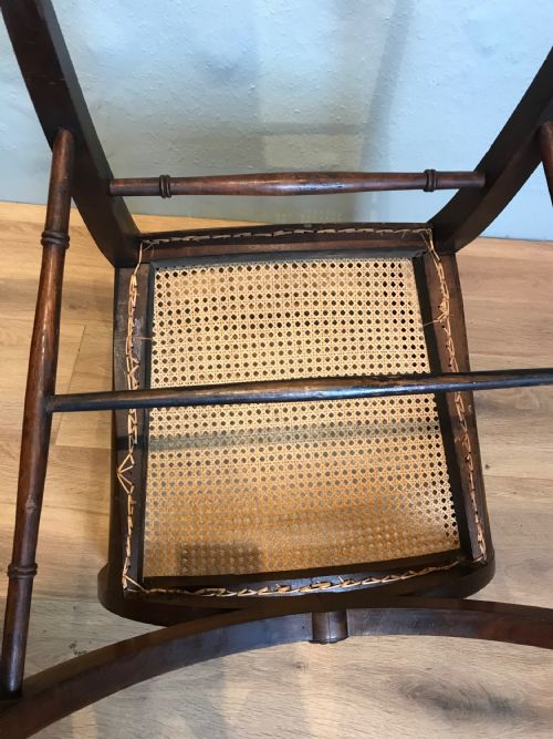 ANTIQUE CURULE STYLE OPEN ARMCHAIR - ADDITIONAL PHOTO 10