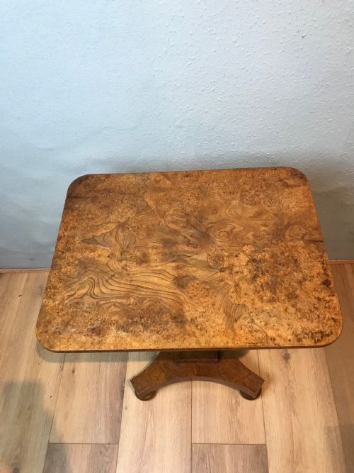 ANTIQUE BURR ELM PEDESTAL TABLE - ADDITIONAL PHOTO 8