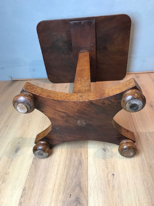 ANTIQUE BURR ELM PEDESTAL TABLE - ADDITIONAL PHOTO 6