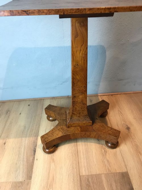 ANTIQUE BURR ELM PEDESTAL TABLE - ADDITIONAL PHOTO 10